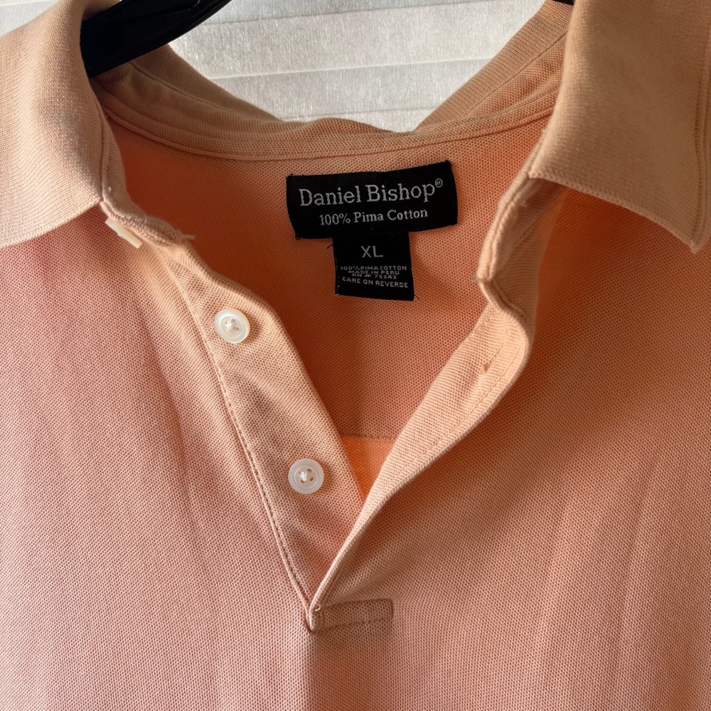 Daniel Bishop Men's Polo Shirt - Soft Peach 100% Pima Cotton